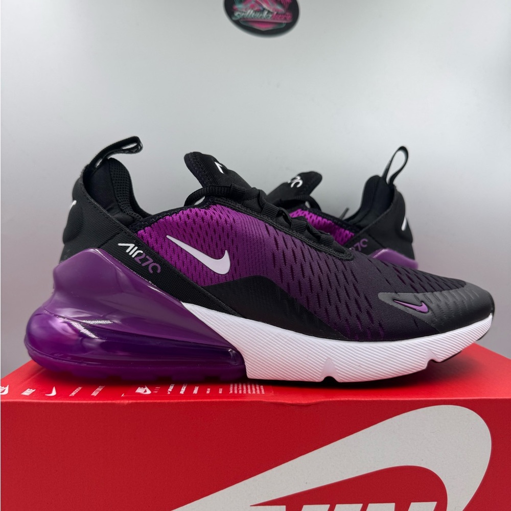 Nike Air Max 270 GS Black Vivid Purple BRAND NEW Size 5Y